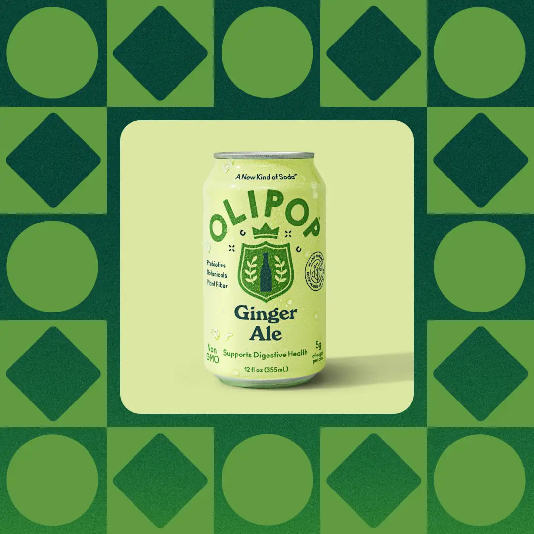 OLIPOP Prebiotic Soda Ginger Ale 12 fl oz -case 12ct - soda