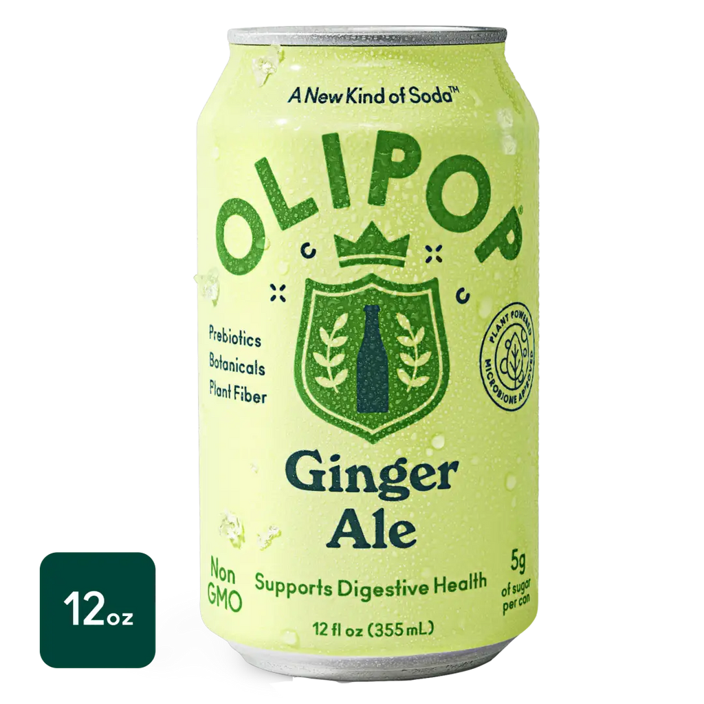 OLIPOP Prebiotic Soda Ginger Ale 12 fl oz -case 12ct - soda