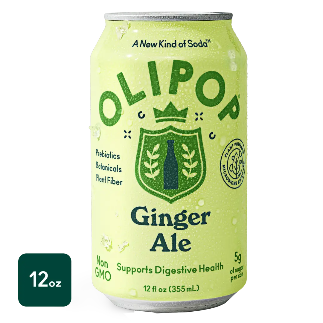 OLIPOP Prebiotic Soda Ginger Ale 12 fl oz -case 12ct - soda