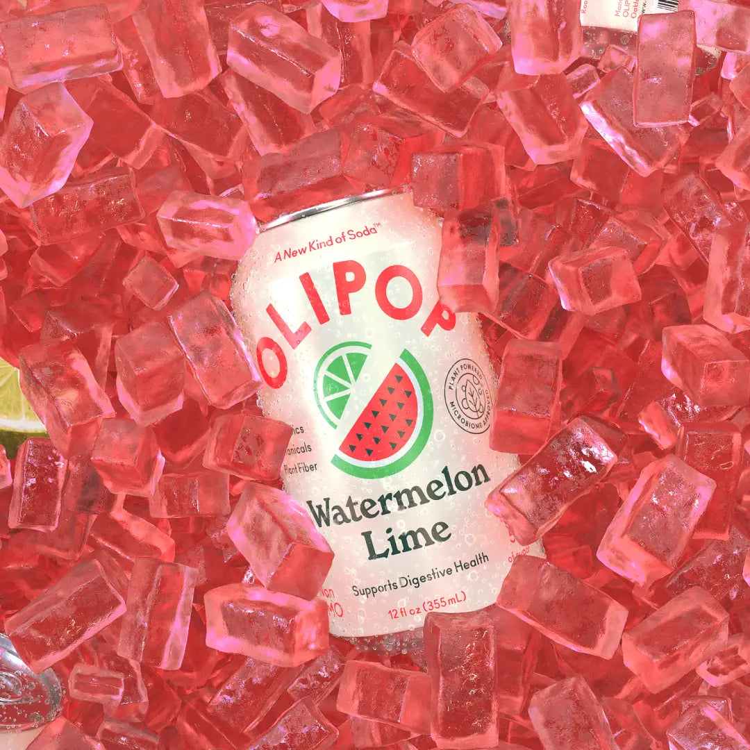 OLIPOP Prebiotic Soda Watermelon Lime 12 fl oz 12 Pack