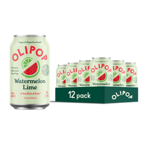 OLIPOP Prebiotic Soda Watermelon Lime 12 fl oz 12 Pack
