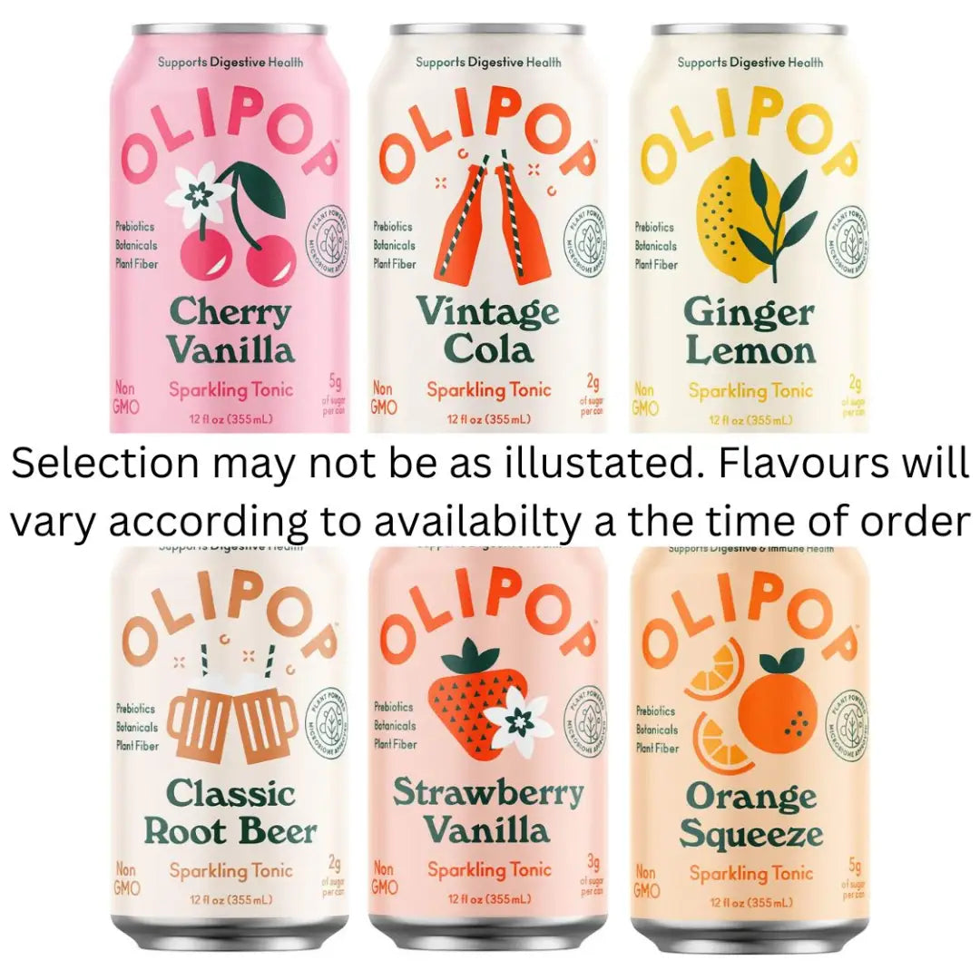 Olipop Sparkling Tonic 12 Fl Oz 6 Flavour Variety Pack of 12