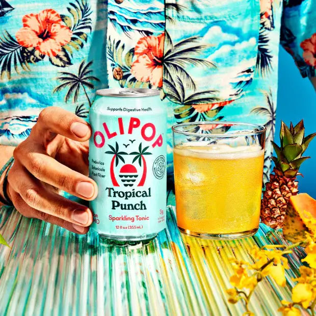 Olipop Tropical Punch 355 ml 12 fl oz- Case of 12 v3 - Soda