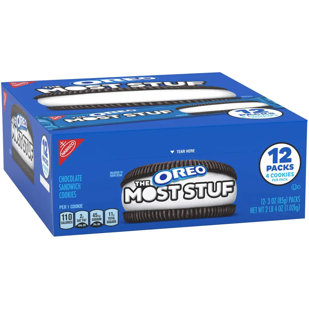 OREO The Most Stuf Chocolate Sandwich Cookies 12 Snack