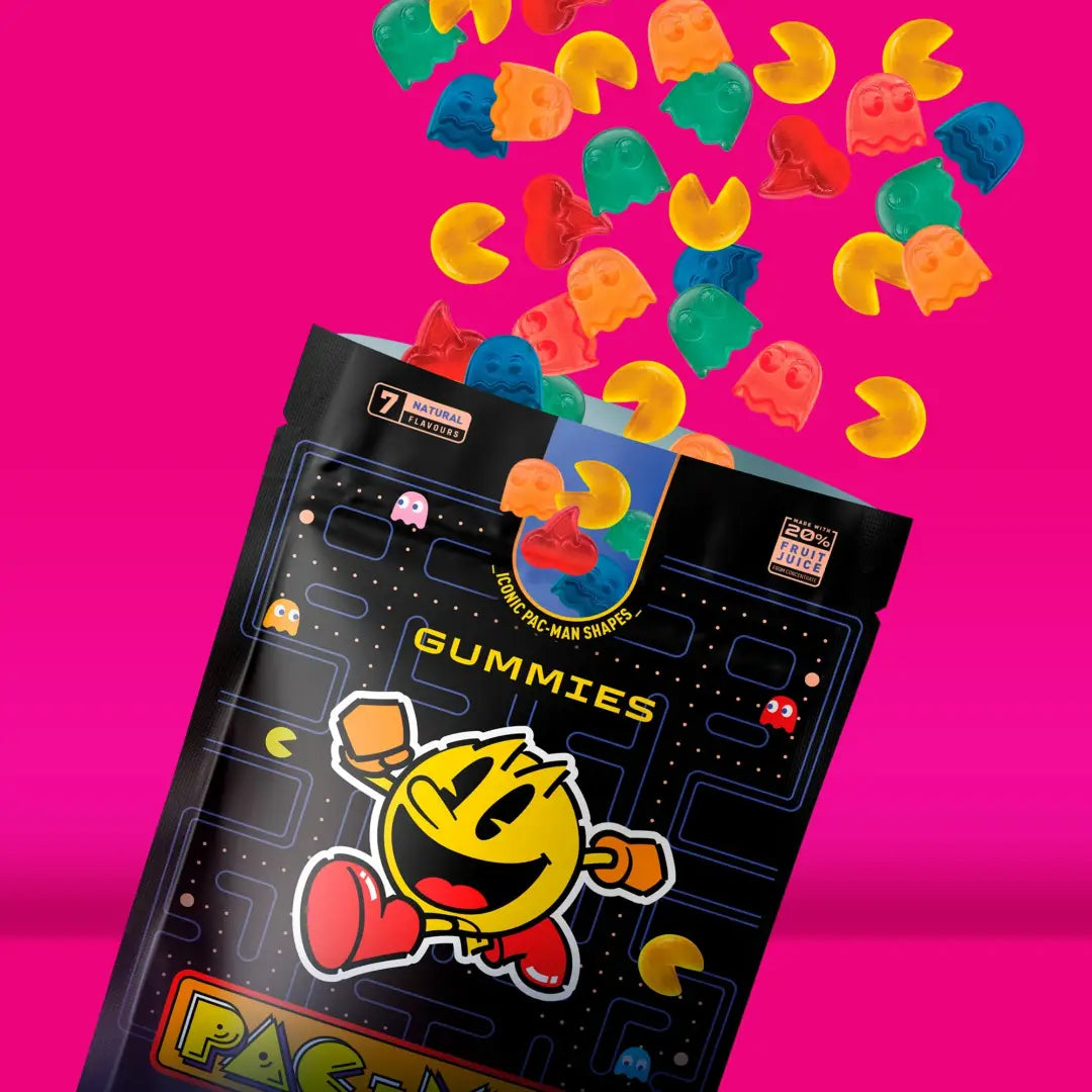 Fandom Pacman Fruit Juice Gummy Candy 125g Box Case Of Six