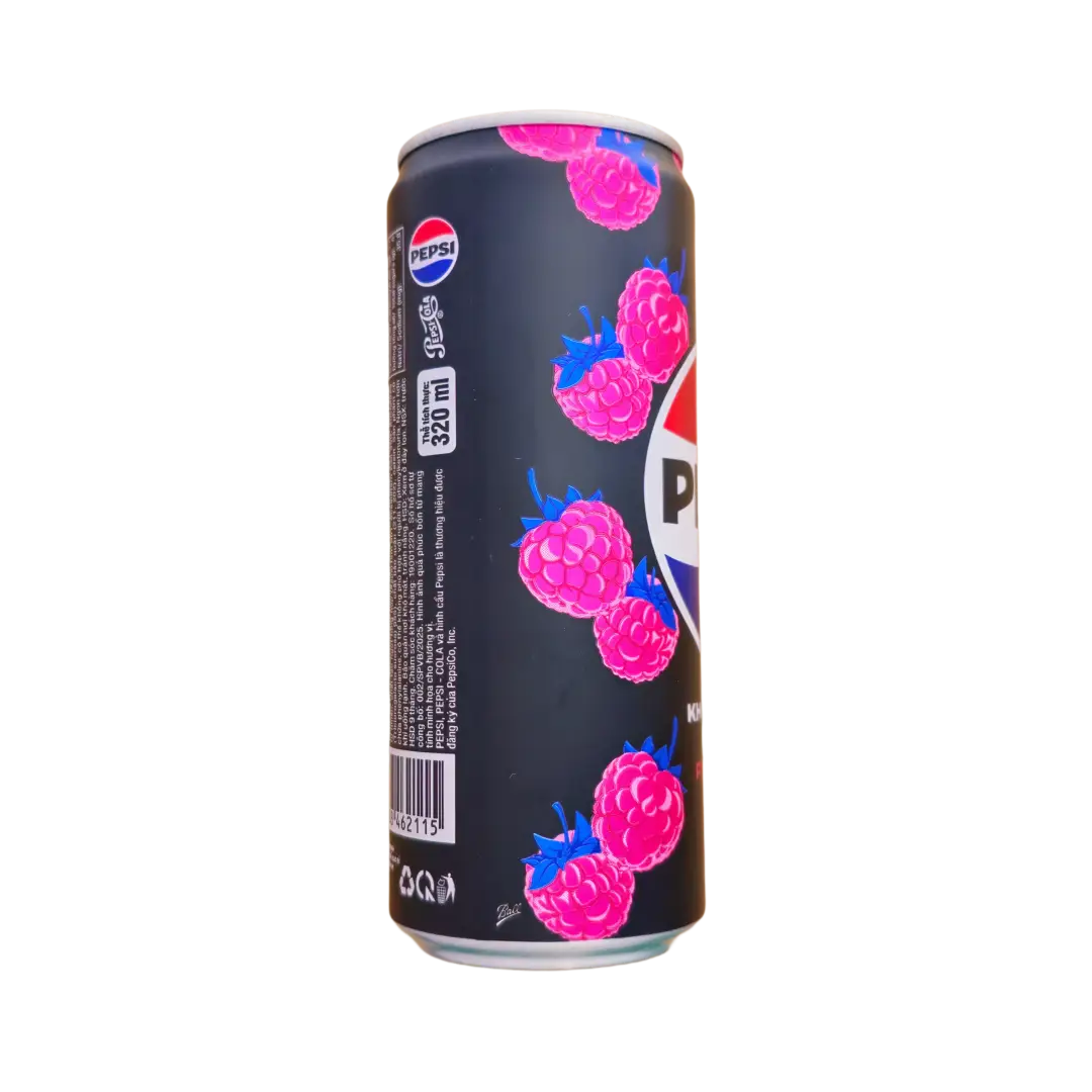 Pepsi Raspberry Zero Sugar 320 ML Can Vietnam Case 24 Count