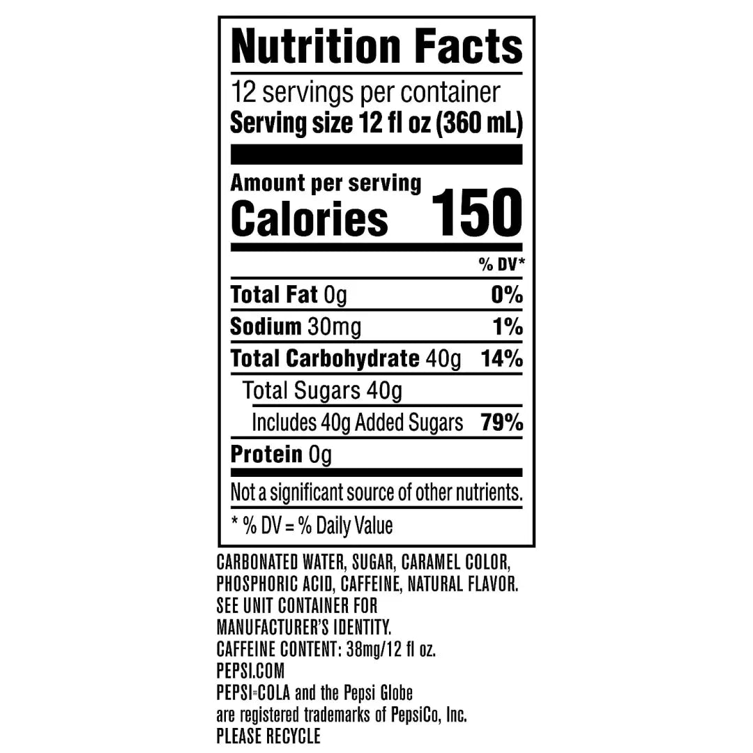 Pepsi Real Sugar 12x355ml - Soda