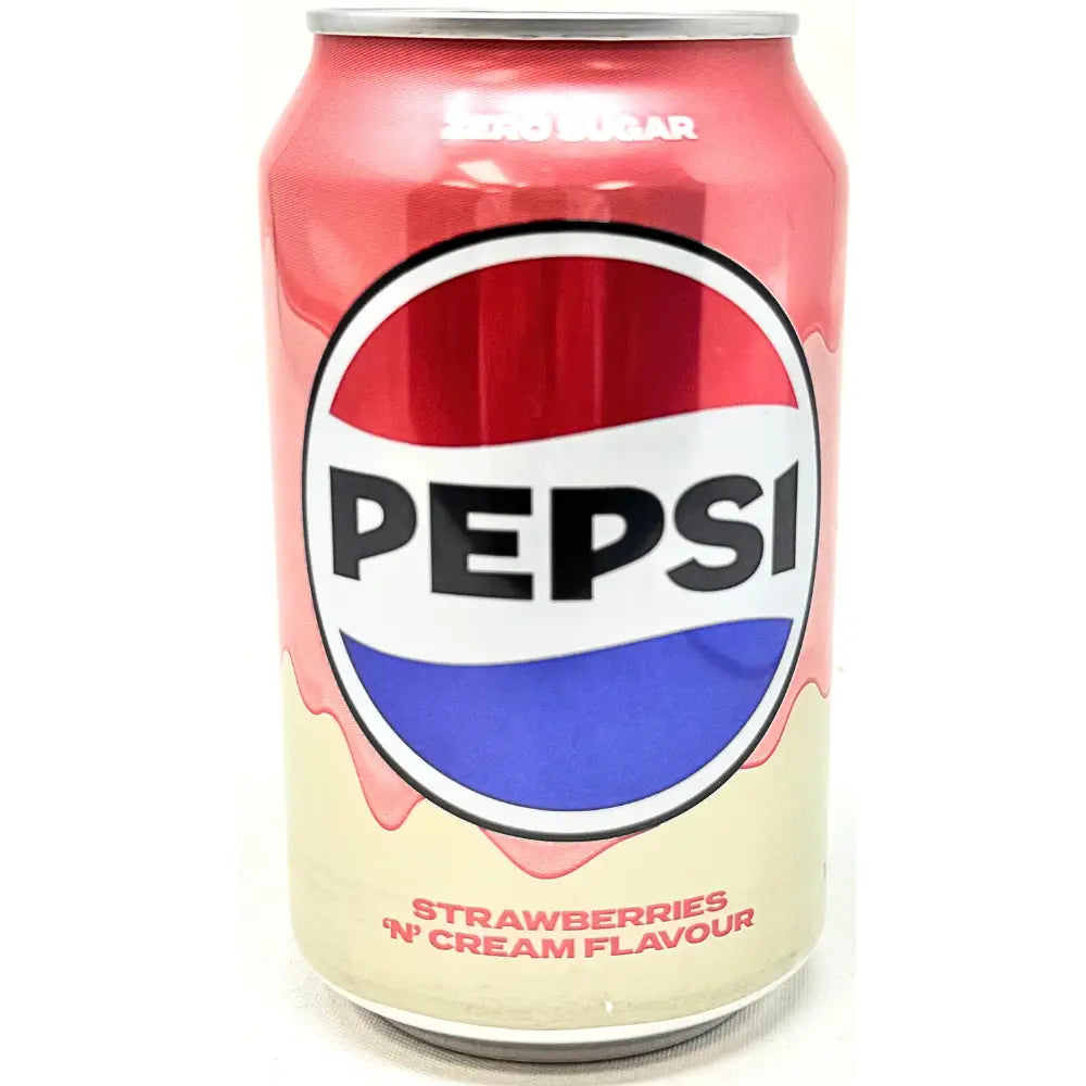 Pepsi Strawberries And Cream Zero Sugar 330mL UK Case Pack