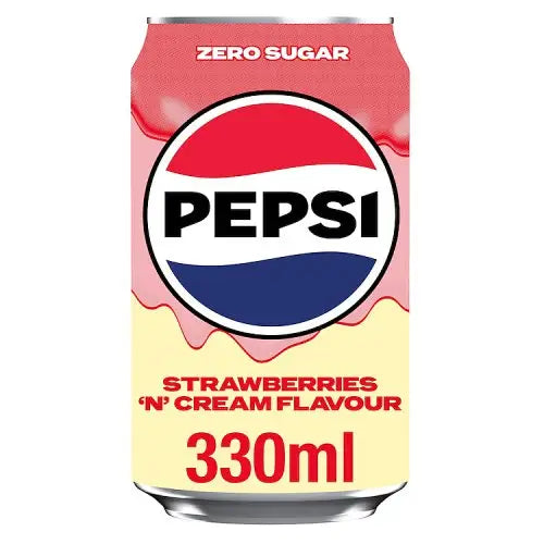 Pepsi Strawberry & Cream Zero Sugar 330ml/11.2fl oz can,