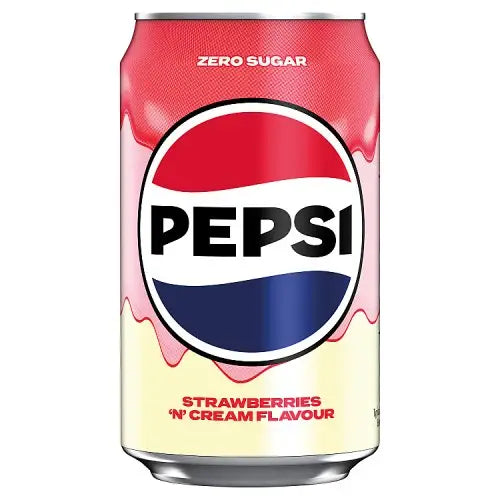 Pepsi Strawberry & Cream Zero Sugar 330ml/11.2fl oz can,