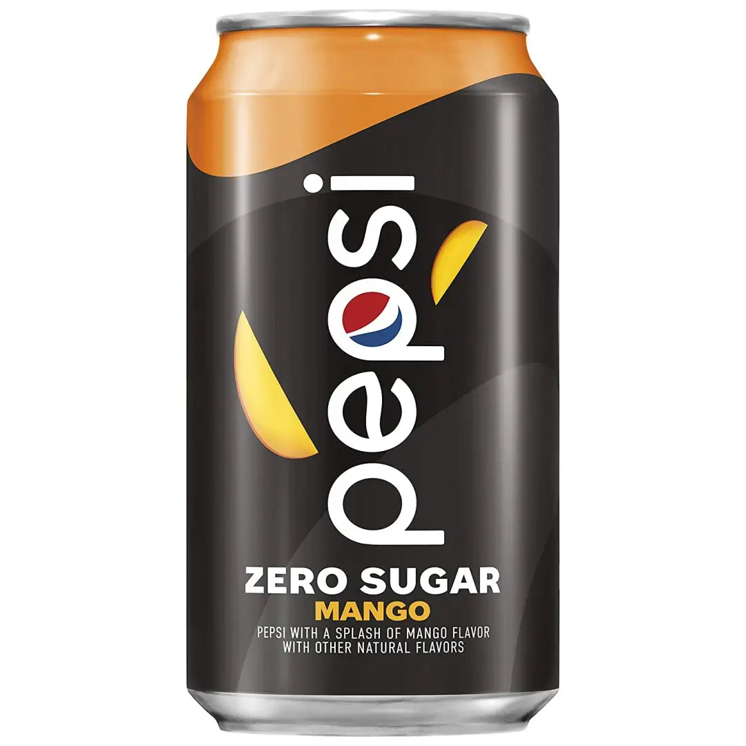 Pepsi Zero Sugar Cola Soda Pop Mango 12oz Cans (12 Pack)