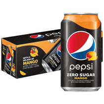 Pepsi Zero Sugar Cola Soda Pop Mango 12oz Cans (12 Pack)