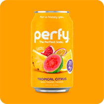 Perfy Tropical Citrus case 12oz/355mL cans 12ct - soda