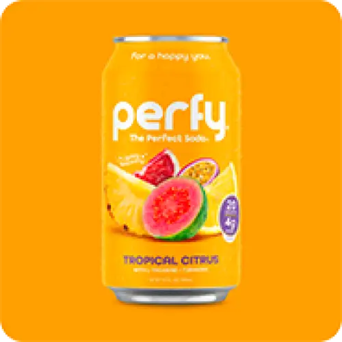 Perfy Tropical Citrus case 12oz/355mL cans 12ct - soda