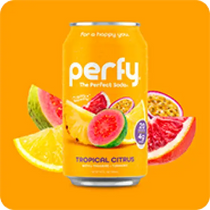 Perfy Tropical Citrus case 12oz/355mL cans 12ct - soda