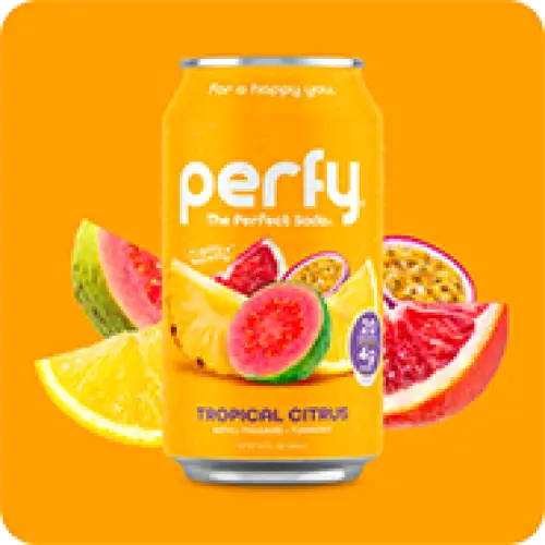 Perfy Tropical Citrus case 12oz/355mL cans 12ct - soda