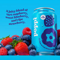 Poppi Prebiotic Soda Wild Berry,n 12 Fl oz/ 355ml can case