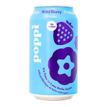 Poppi Prebiotic Soda Wild Berry,n 12 Fl oz/ 355ml can case