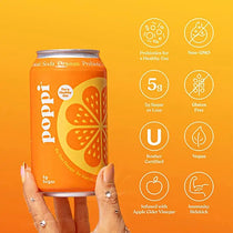 POPPI Sparkling Prebiotic Orange Soda v2 - soda