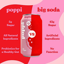 POPPI Sparkling Prebiotic Raspberry Rose Soda v2 - soda