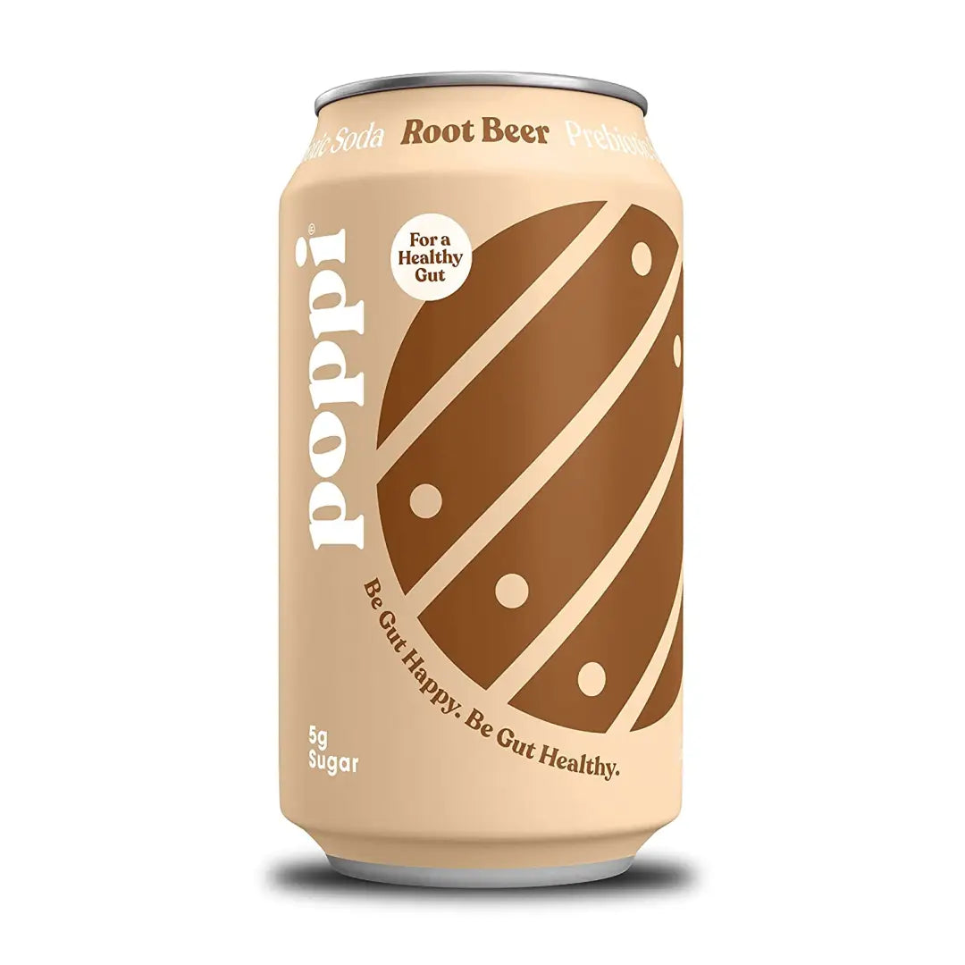 POPPI Sparkling Prebiotic Root Beer Soda made with Apple Main image