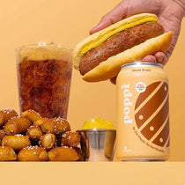 POPPI Sparkling Prebiotic Root Beer Soda made with Apple