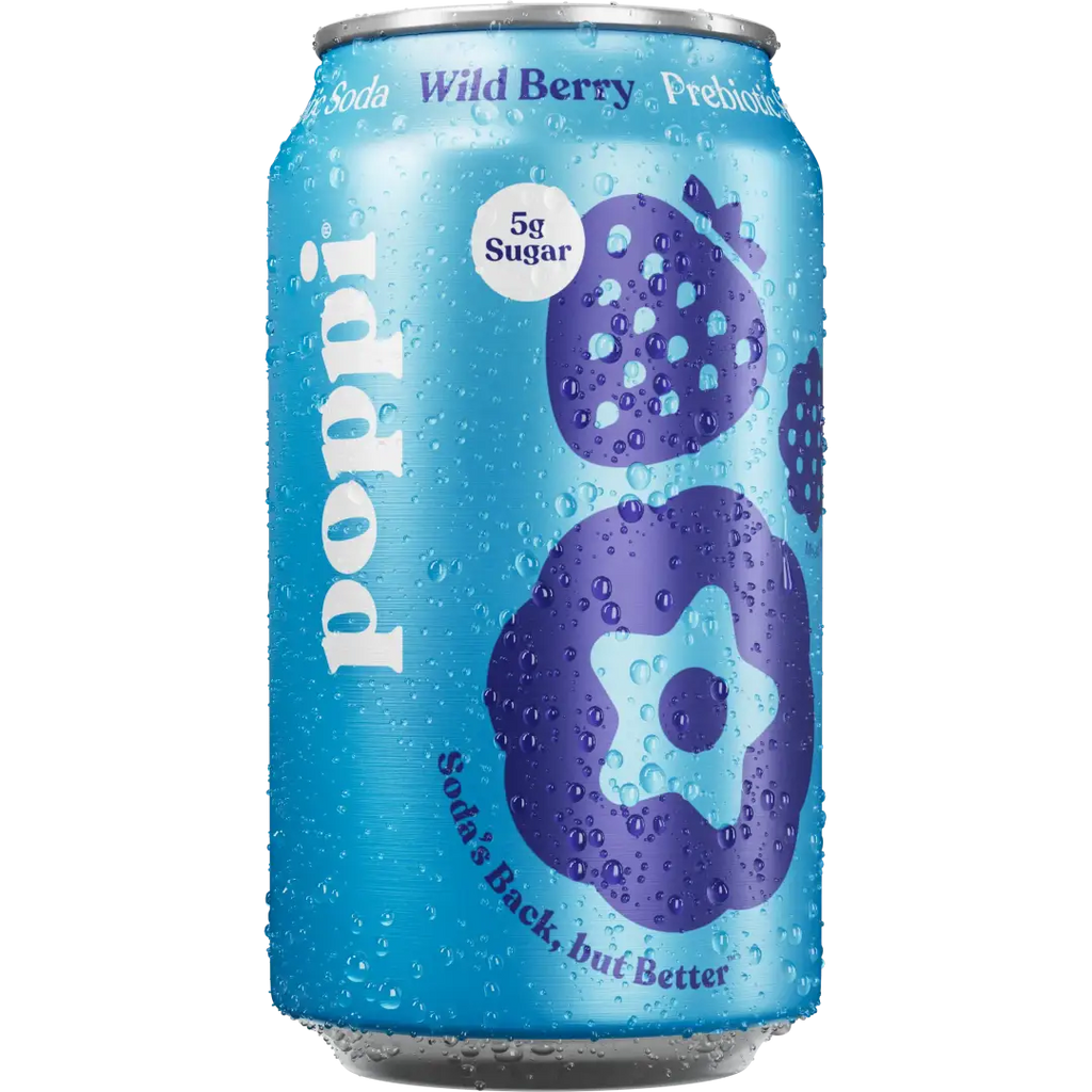 Poppi Sparkling Prebiotic Soda Mixed Berry 11oz case 12ct