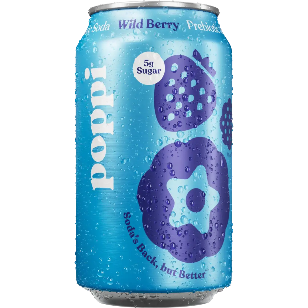 Poppi Sparkling Prebiotic Soda Mixed Berry 11oz case 12ct
