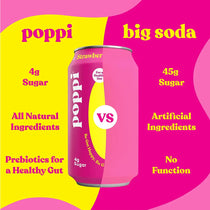 POPPI Sparkling Prebiotic Strawberry Lemon Soda v2 - soda