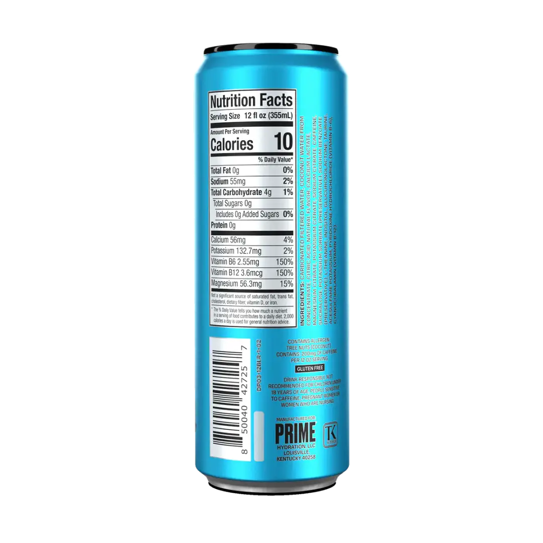 Prime Energy Blue Raspberry 24 x 12Fl oz/355ml