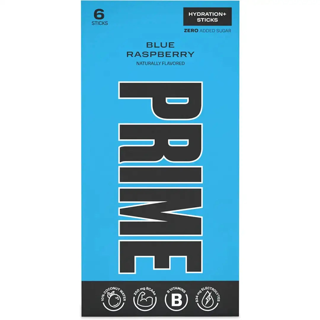 Prime Hydration Blue Raspberry 6 Sticks Hydration 6 Sticks