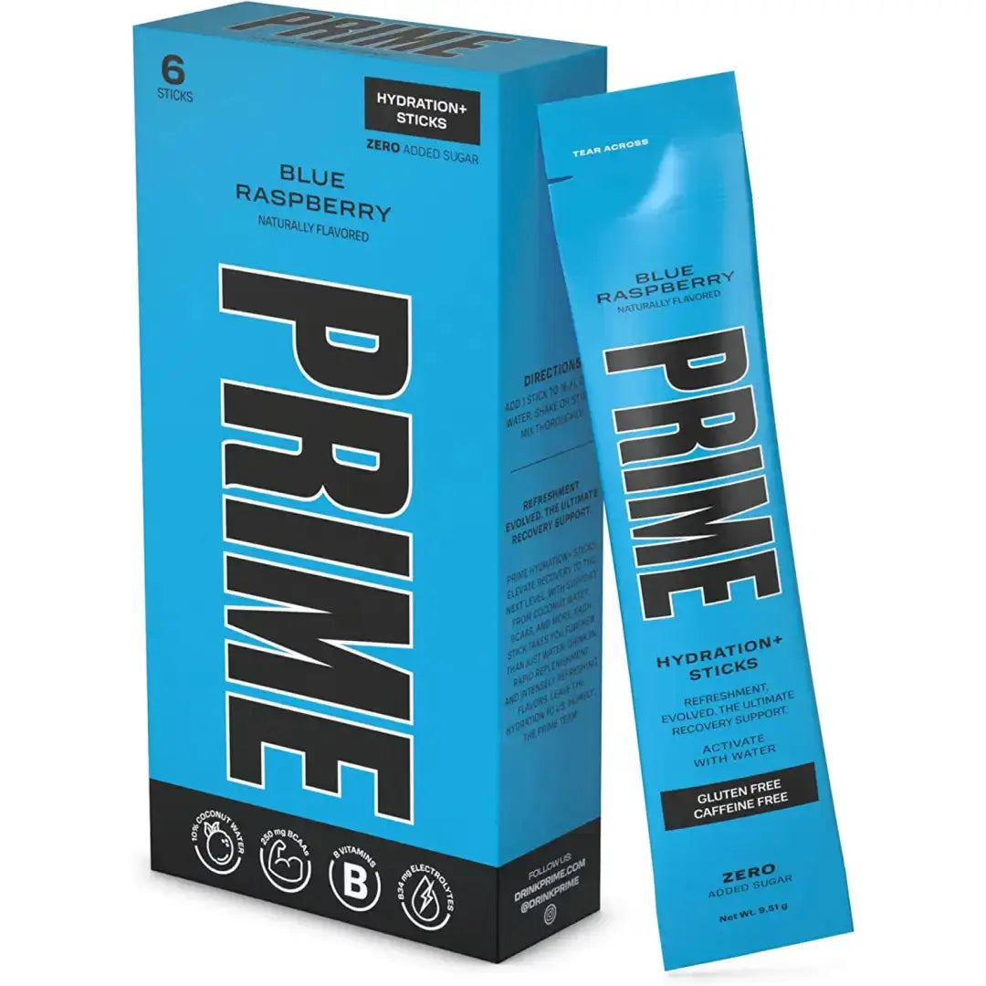 Prime Hydration Blue Raspberry 6 Sticks Hydration 6 Sticks