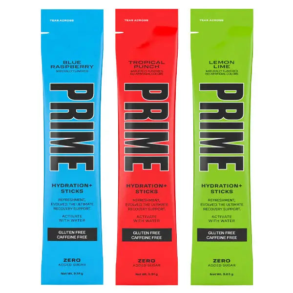 Prime Hydration+ Electrolyte Powder Mix Sticks Variety Pack