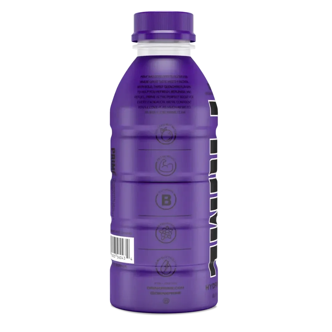 Prime Hydration Grape Drink 16.9 FL OZ/500ml -12 pack