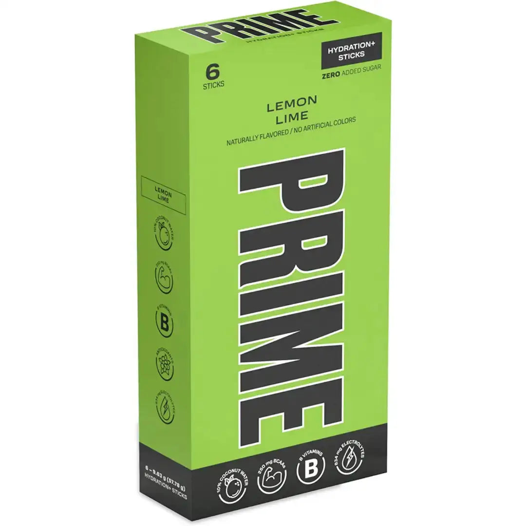 Prime Hydration Lemon Lime 6 Sticks Hydration 6 Sticks