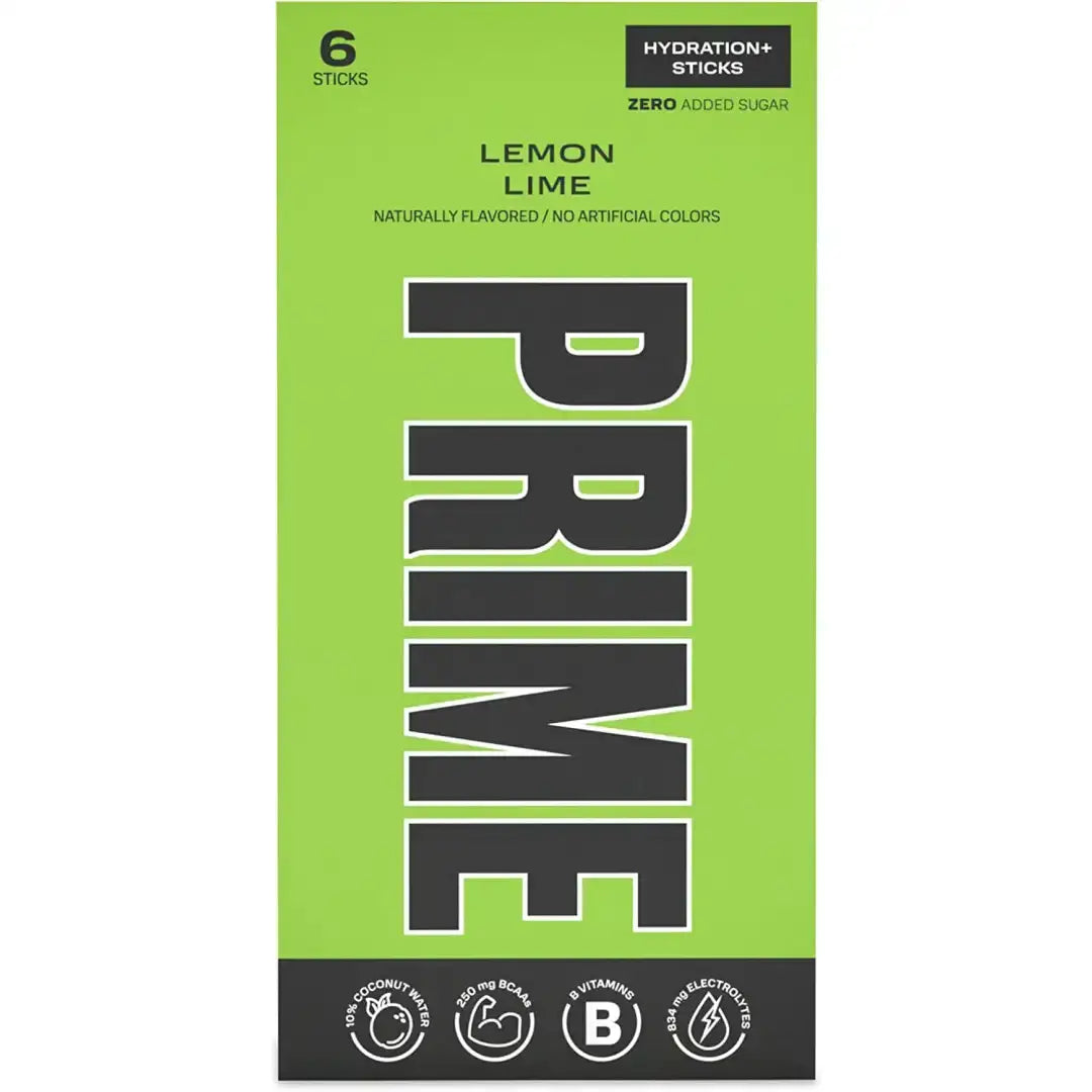 Prime Hydration Lemon Lime 6 Sticks Hydration 6 Sticks