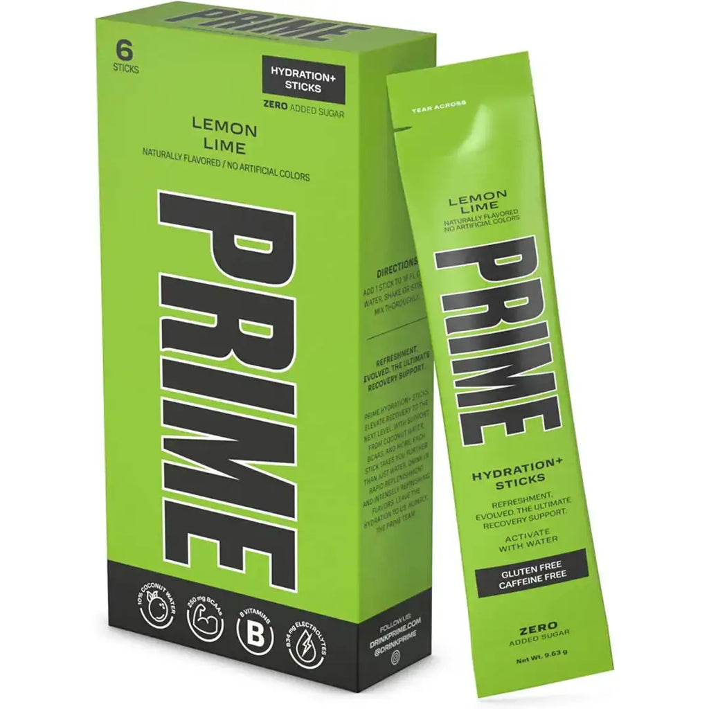 Prime Hydration Lemon Lime 6 Sticks Hydration 6 Sticks