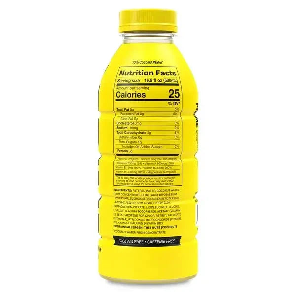 Prime Hydration Lemonade Drink 16.9 FL OZ/500ml -12 pack