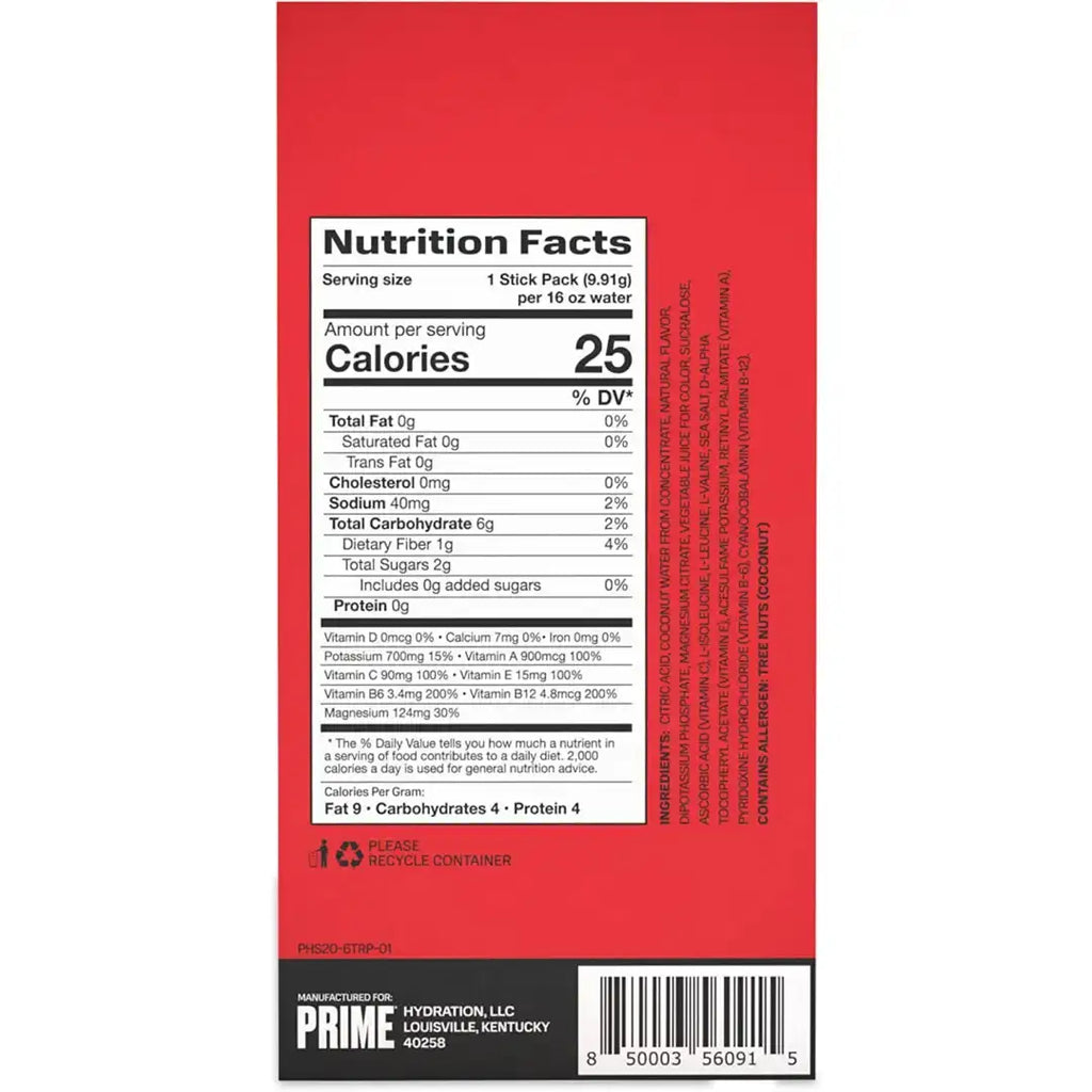 Prime Hydration Tropical Punch 6 Sticks Hydration 6 Sticks