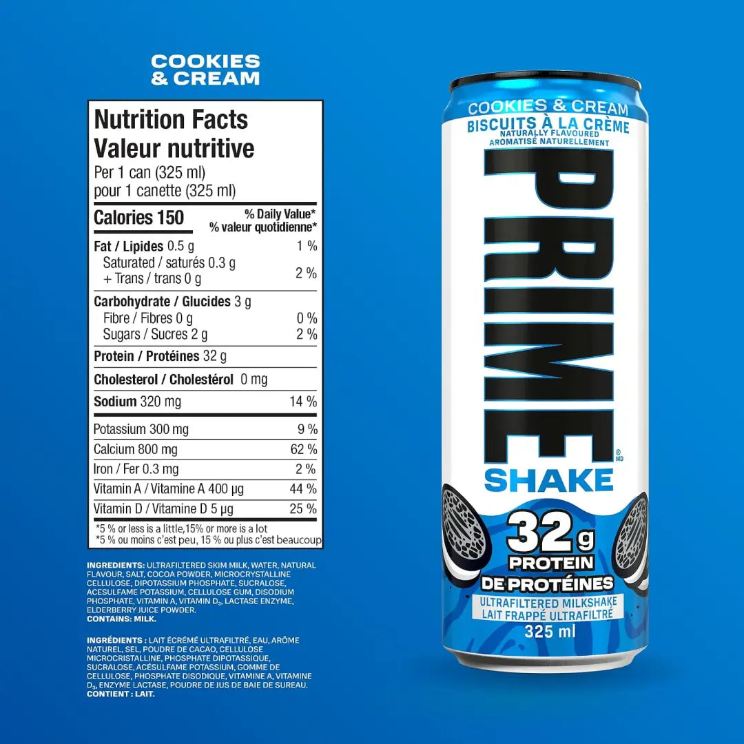 PRIME Shakes Cookies And Cream Protein Shake 32g 11 Oz