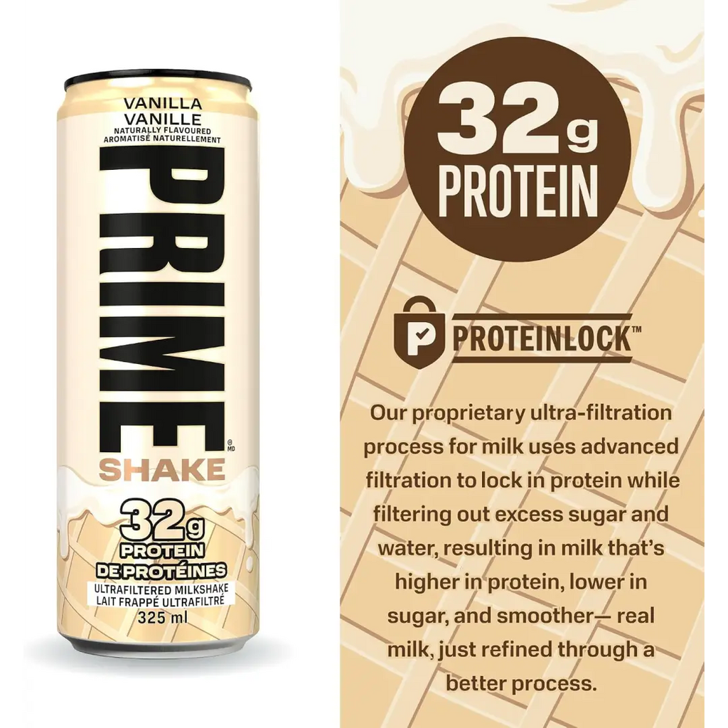 PRIME Shakes Vanilla Protein Shake 32g Protein 325ml 12