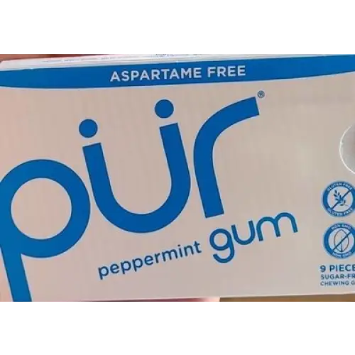 PUR Gum Peppermint Gum 9 Pieces (Pack of 12)
