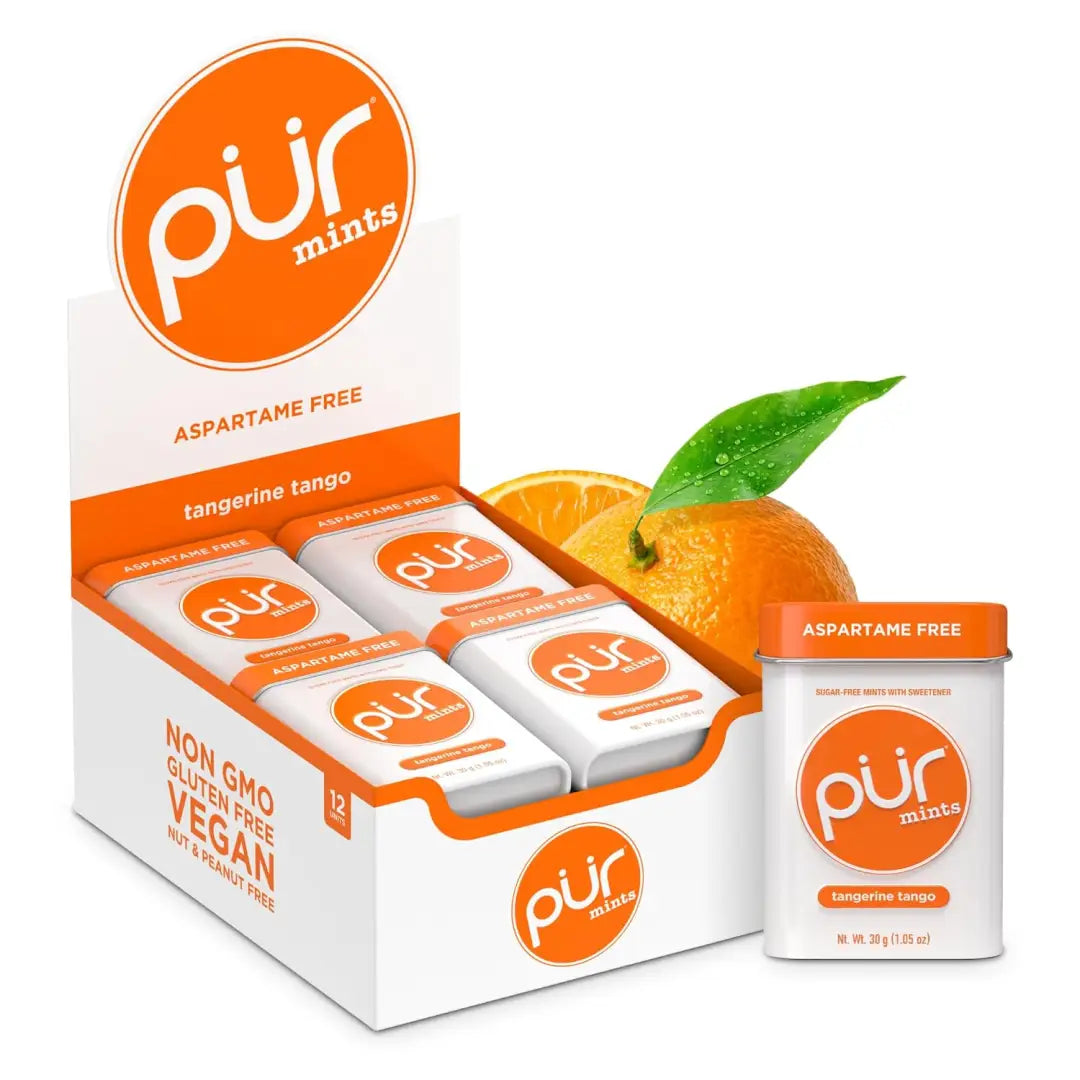 PUR Mints Natural Tangerine Tango Flavoured Mints 30grams