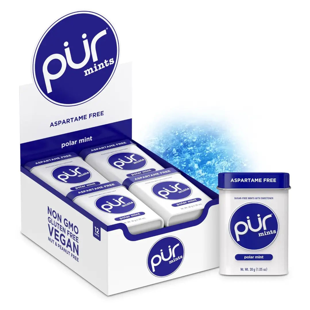 PUR Mints Polar Mint Flavoured Mints 30grams 12ct