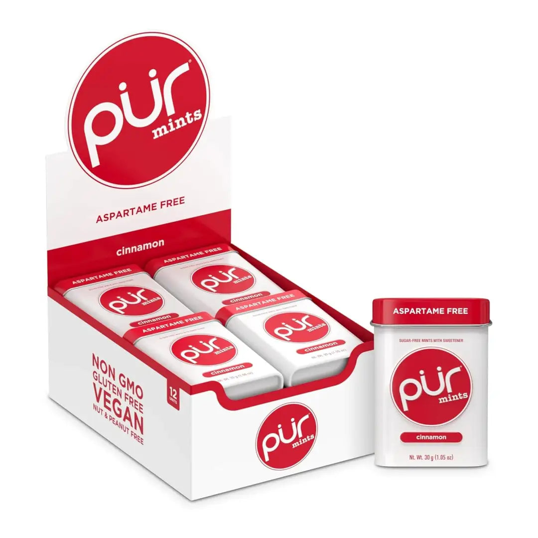 PUR Natural Cinnamon Flavoured Mints 30grams 12ct