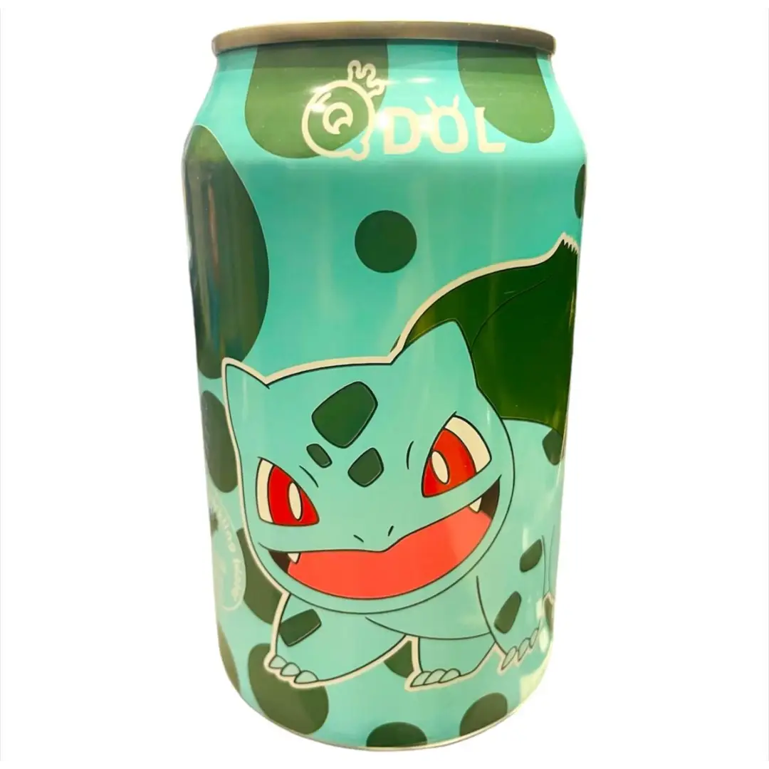 QDOL Pokemon Bulbasaur Sparkling Water Grape Case 330ml