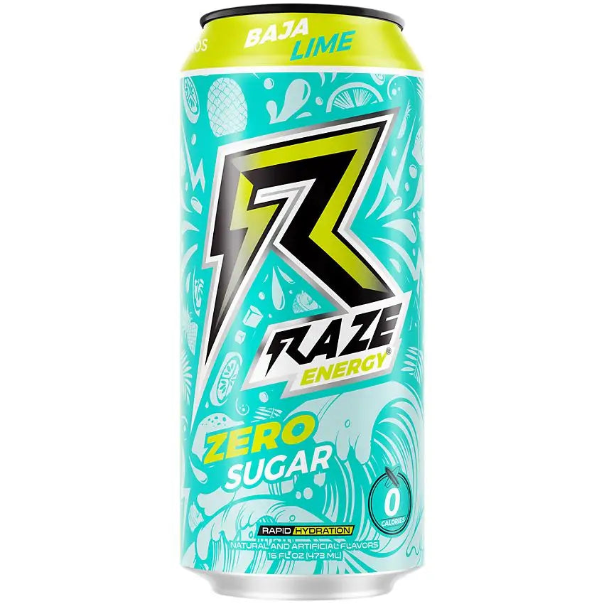 Raze Energy Baja Lime 16 oz can 6-pack case