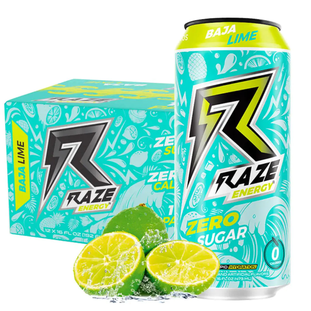 Raze Energy Baja Lime 16 oz can 6-pack case