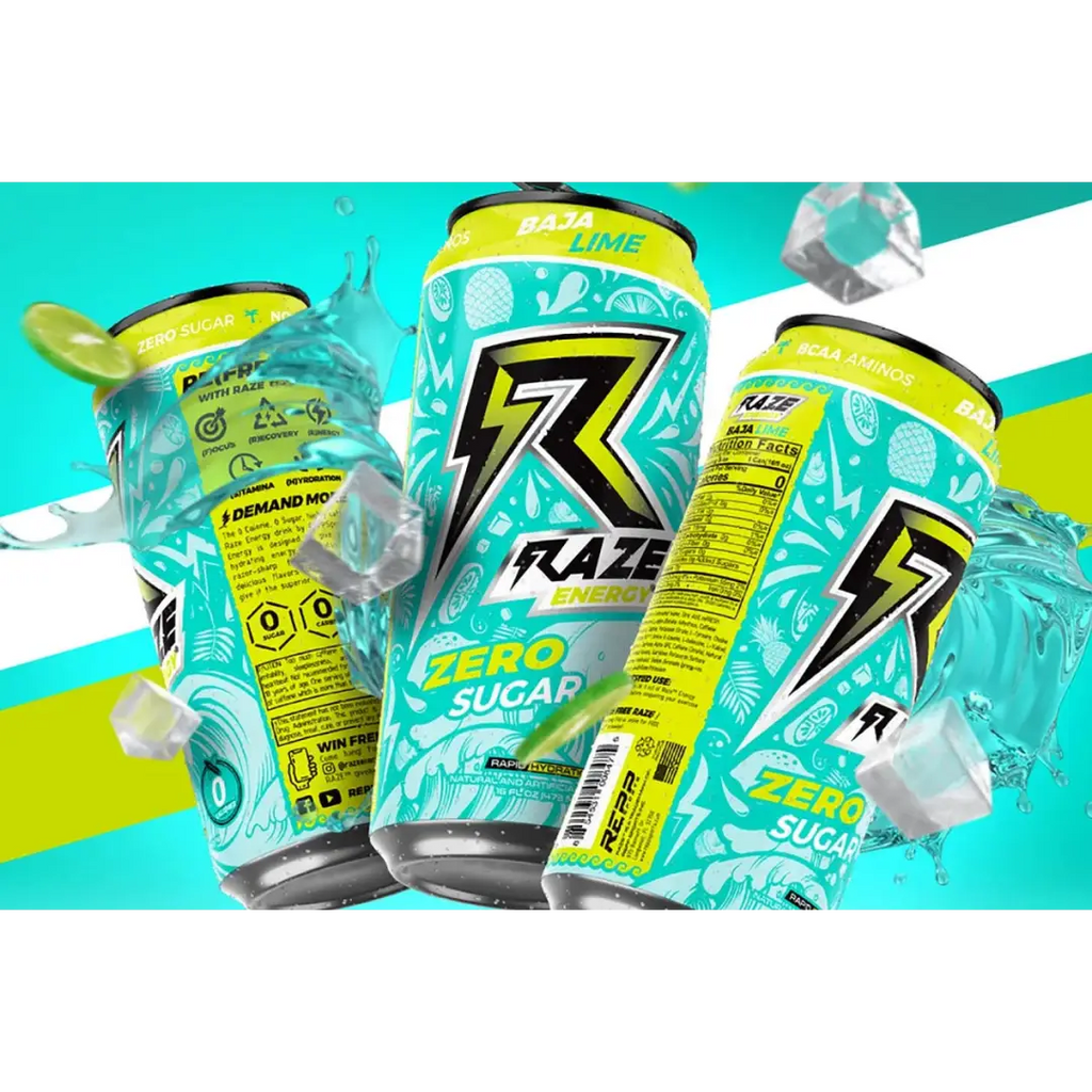 Raze Energy Baja Lime 16 oz can 6-pack case