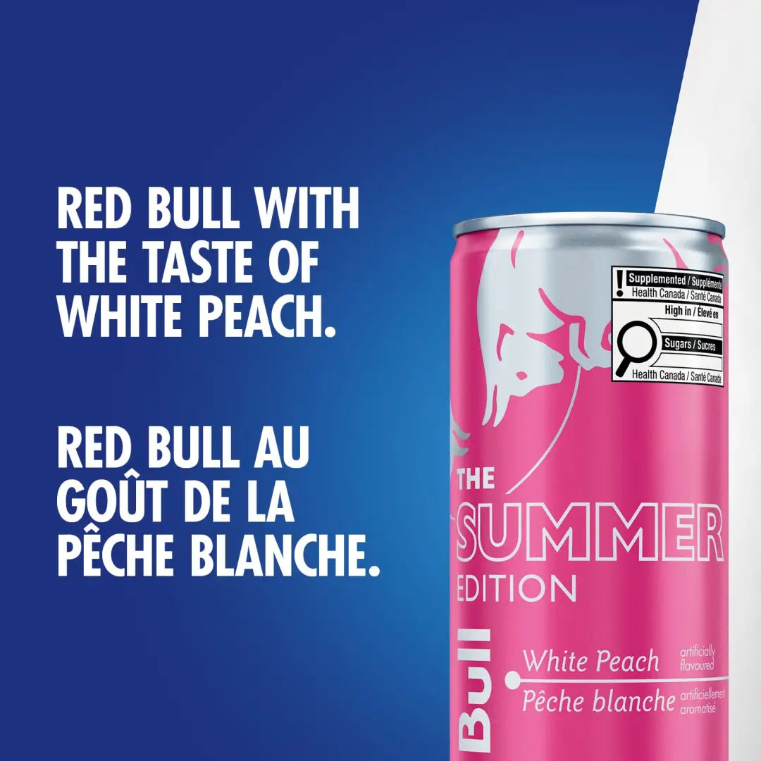 Red Bull Energy Drink White Peach 250ml (24 pack) - Energy